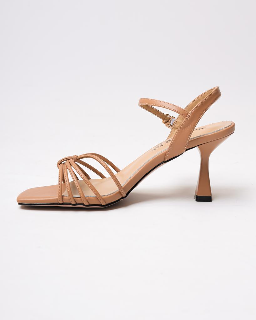 Melanda 5092343 36 Beige Leather Stiletto Sandals