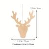 20PCS/10PCS/5PCS 50m Hemp Rope Wooden Deer Head Christmas Ornament Pendant Pendant Wooden Pendant Decoration Wooden DIY Craft