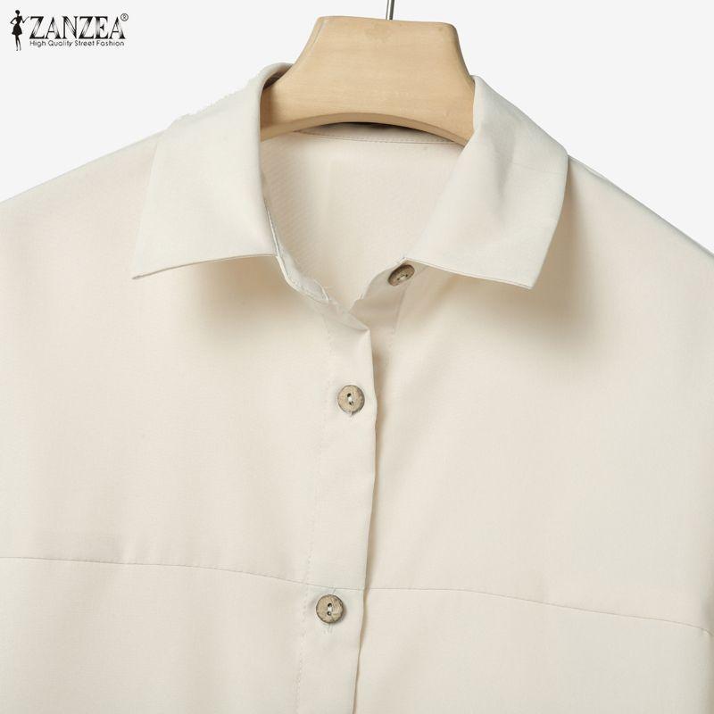 ZANZEA Women Long Sleeve Blouse and Pants Casual Two Piece Suit Sets