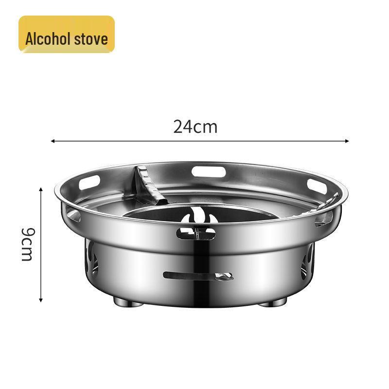 Stainless Steel Windproof Alcohol Stove for Outdoor & Indoor Use - Ideal for Hot Pots, Dorms, Restaurants & More