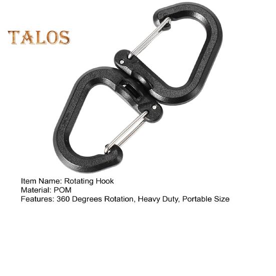 1/5Pcs 360 Degrees Rotating Hook Portable Lightweight Outdoor Camping Hiking S-shaped Swivel Hook Hanger Hanging Buckle Camping Accessories