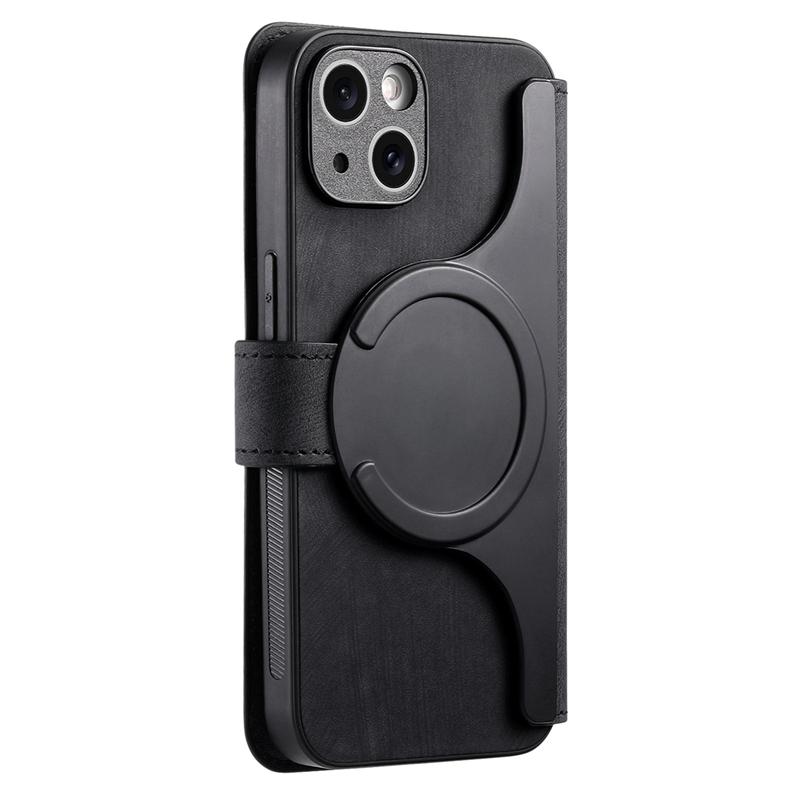 For Magsafe Flip Leather Cover For iPhone 15 Pro Max 14 Plus 13Pro 12 11Pro Max Removable Magnetic Wallet Card Holder Phone Case Bag