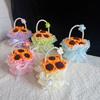 Mini Graduation Flower Bouquet Basket Artificial Knitted Flower Bouquet Valentine'S Day Gift Flower Basket Birthday Gifts