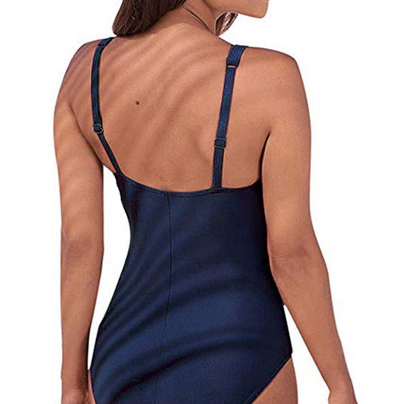 Sexy Plus Size Bademode Damen Einteiliger Badeanzug Schwarz Retro Badebekleidung für Badeanzüge Monokini Maillot De Bain Femme