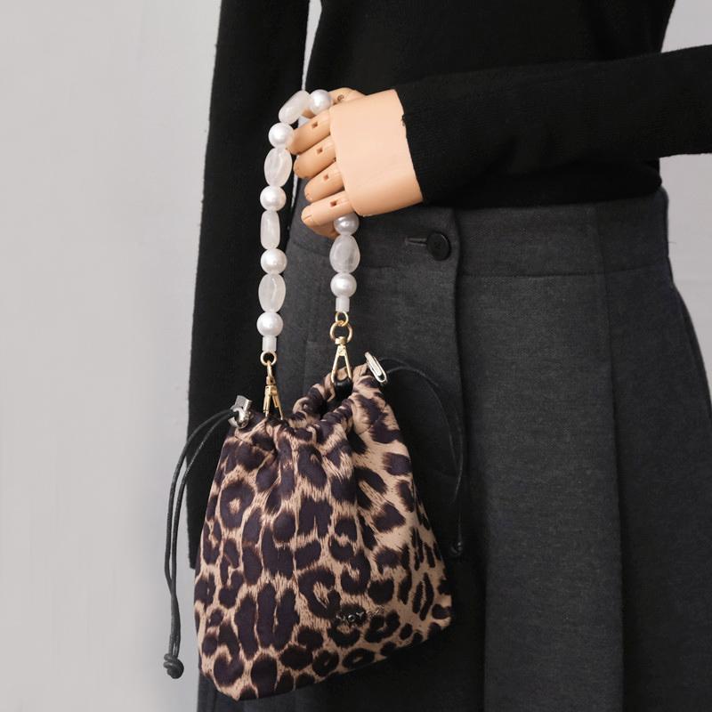 Nová módní dámská kabelka, doplněk s odnímatelnými korálky, řetízky z akrylových perel, luxusní popruh pro ženy, kabelka přes rameno, rukojeť