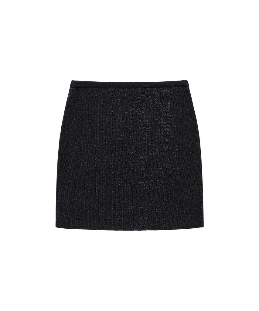 Wellbeing Express Embroidered Knit Mini Skirt Black