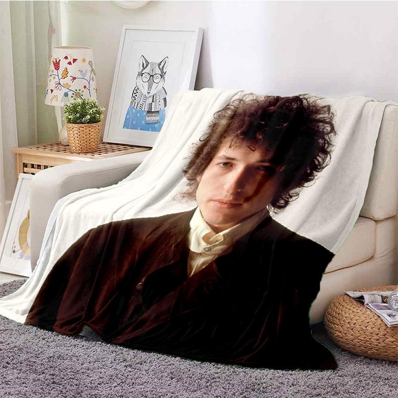 Retro Cool B-Bob Dylan Merchandise Blanket Fleece Home Popular Singer Throw Blanket Cozy Ultra-Soft for Couch Quilt