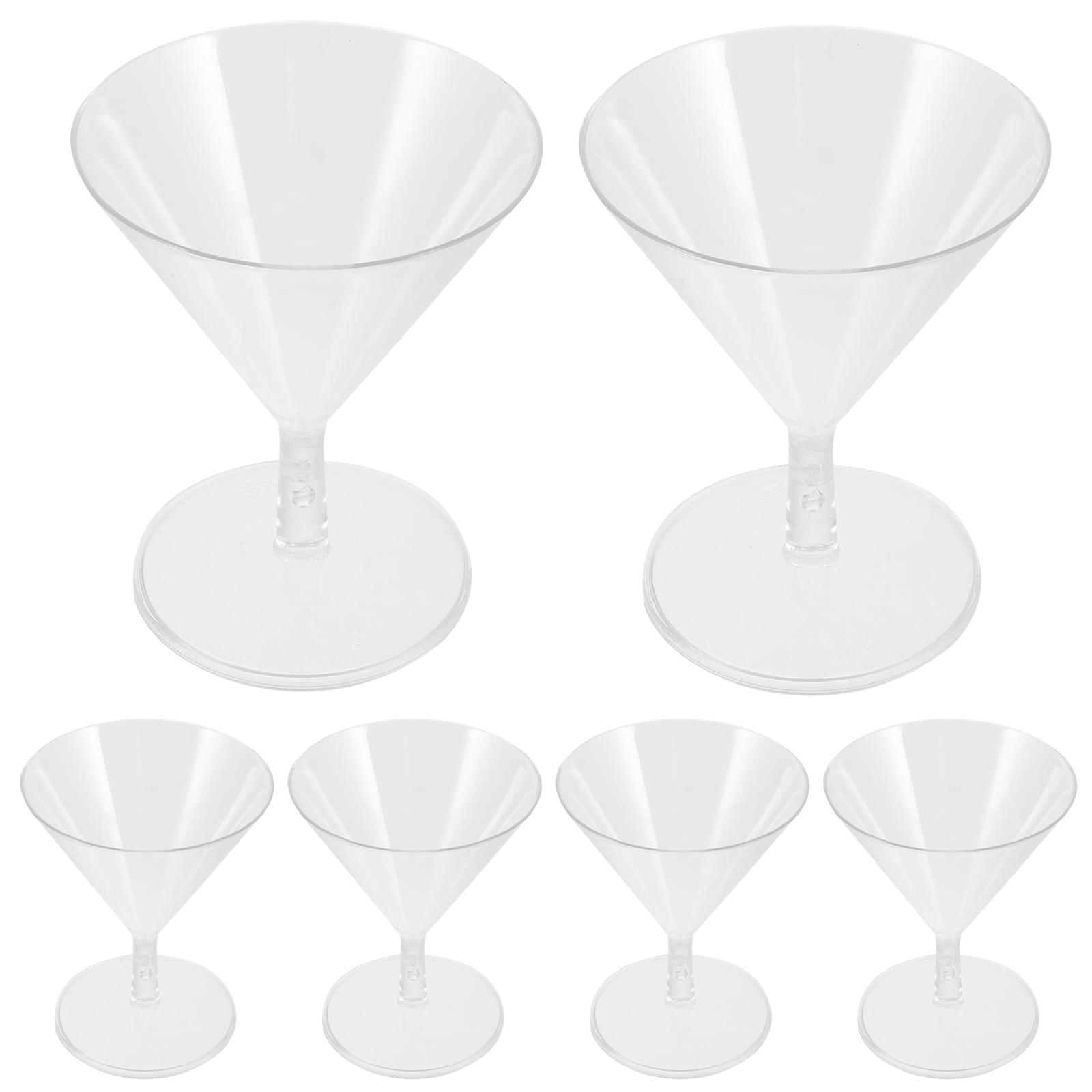 

8 шт. коктейльные бокалы для мартини одноразовые бокалы для вина прозрачные стаканчики для дегустации напитков пластиковые стаканчики для питья