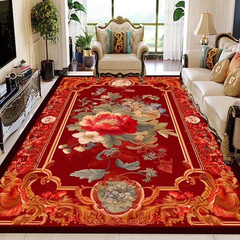 European Luxury Carpet for Living Room Decoration Home Bedroom Large Carpet Non-slip Coffee Tables Mat Washable Lounge Rug