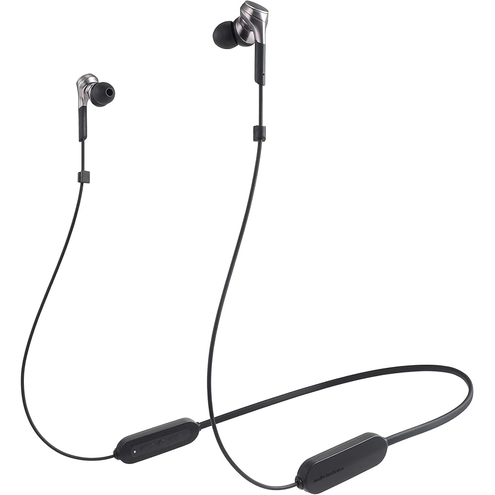 Audio-Technica ATH-CKS660XBT GM Wireless Earbuds, Bluetooth, Deep Bass (SOLID BASS), with Microph...