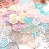 20Pcs/Lot 4.5x4cm Embroidered Butterfly Cloth Patches Colorful Mesh Appliques For DIY Sewing Craft Headwear Clothing Accessories