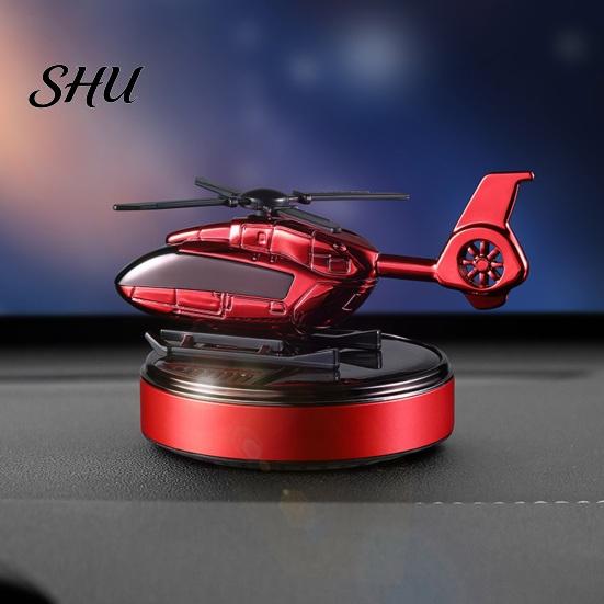 Car Perfume 1 Set Air Freshener Solar Rotating Solid Aromatherapy Helicopter Shape Fragrance Diffuser Ornament Automotive Decoration