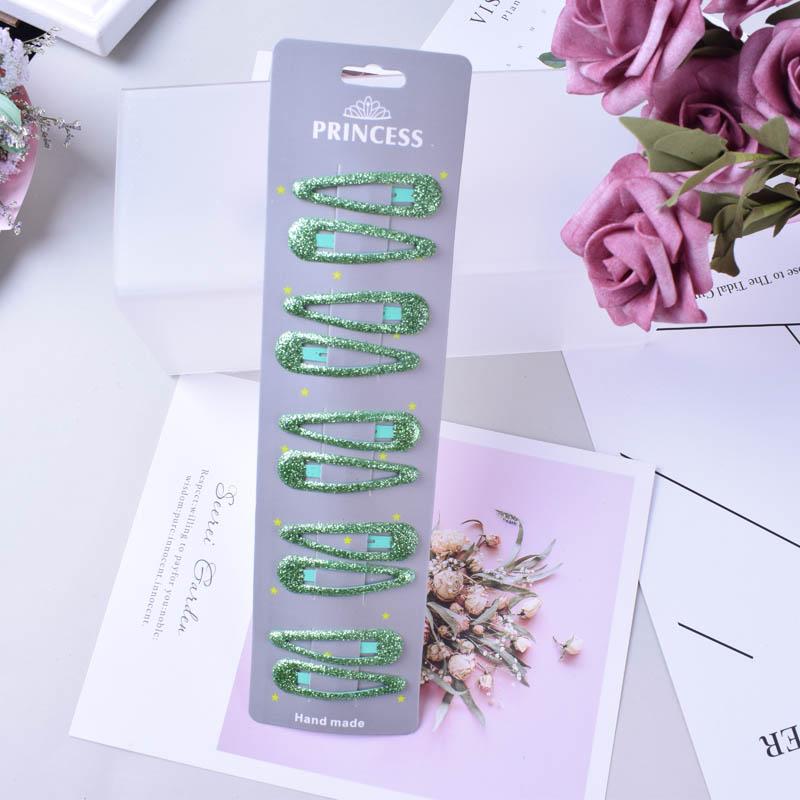 10pcs/set Glitter Hairpins Snap Hair Clip for Children Kids Claw Hair Clip Pins For Girls Hair Accessories Cute Metal Barrettes