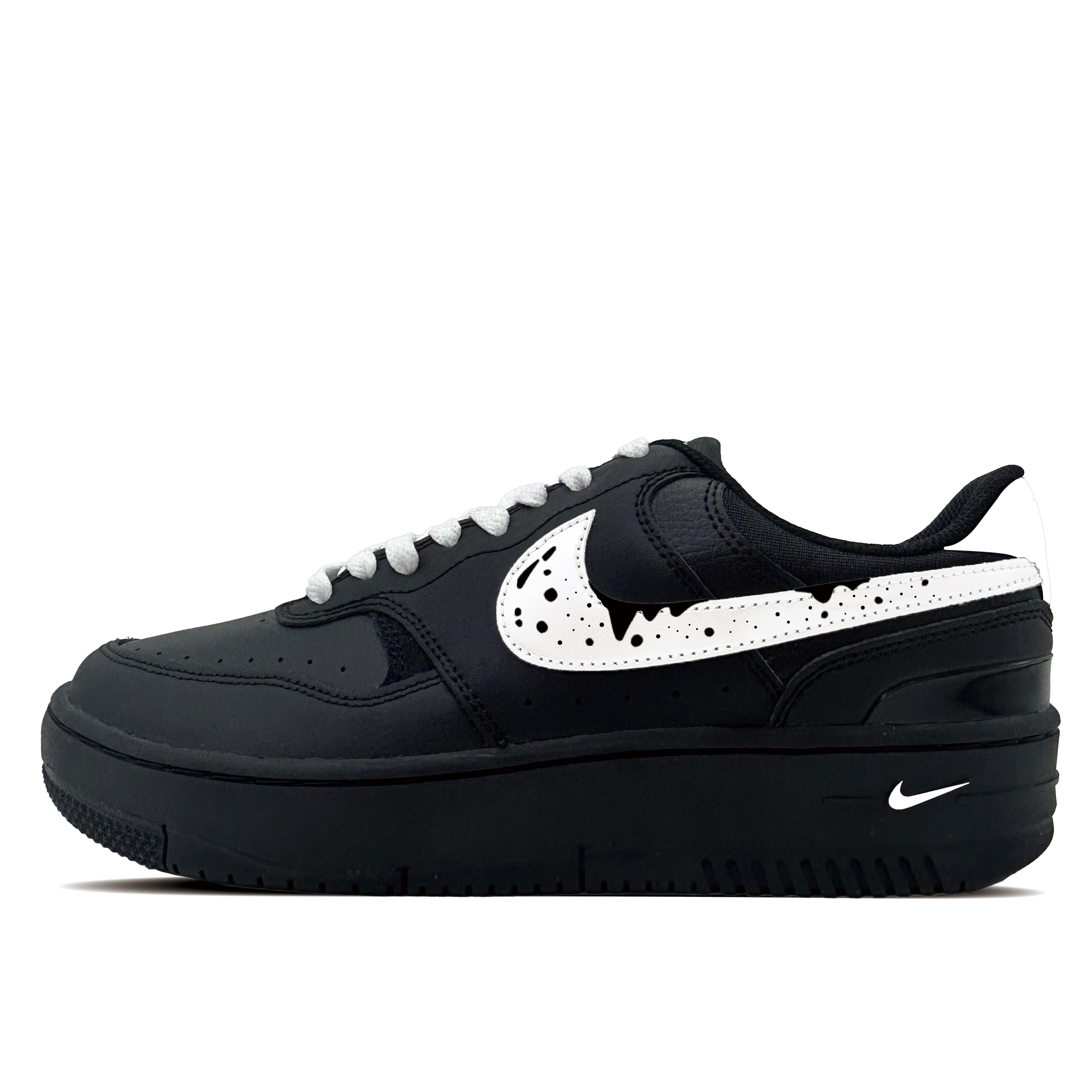 

Nike Gamma Force White Island Synthetic Leather Abrasion Resistant Low top Skateboard Shoes Unisex Black HQ1674-001(team-1081) 36