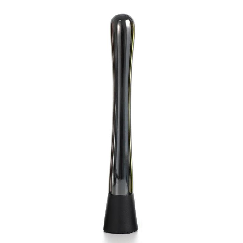 Muddler for Cocktails 8Inch Stainless Steel Cocktail Muddler with Grooved Nylon Head Fruit Crusher
