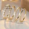 S/Set Latest  Design Creative Simple Fashion Stackable Jewelry 14K Gold Plated White Zircon Ring Set Romantic Bridal Eng