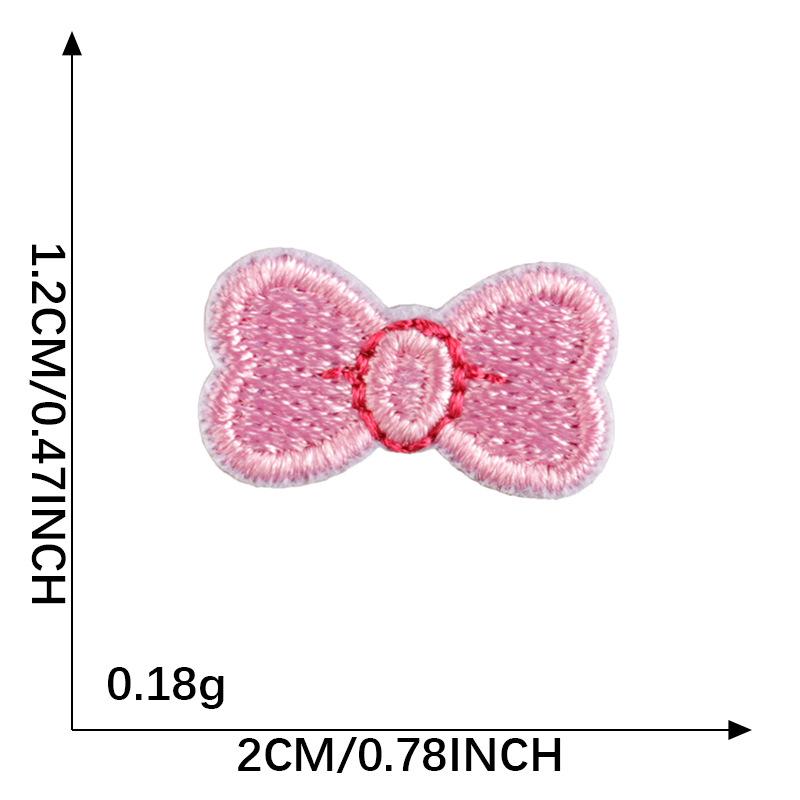 Patch de bordado de laço de desenho animado coreano para passar a ferro para acessórios DIY