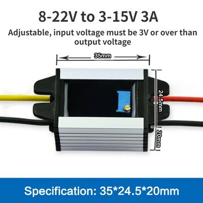 8-22V To 3-15V 12V To 5V 6V 9V DC DC Step Down Buck Converter Adjustable Output Voltage Regulator Module Car Auto Volt Ce
