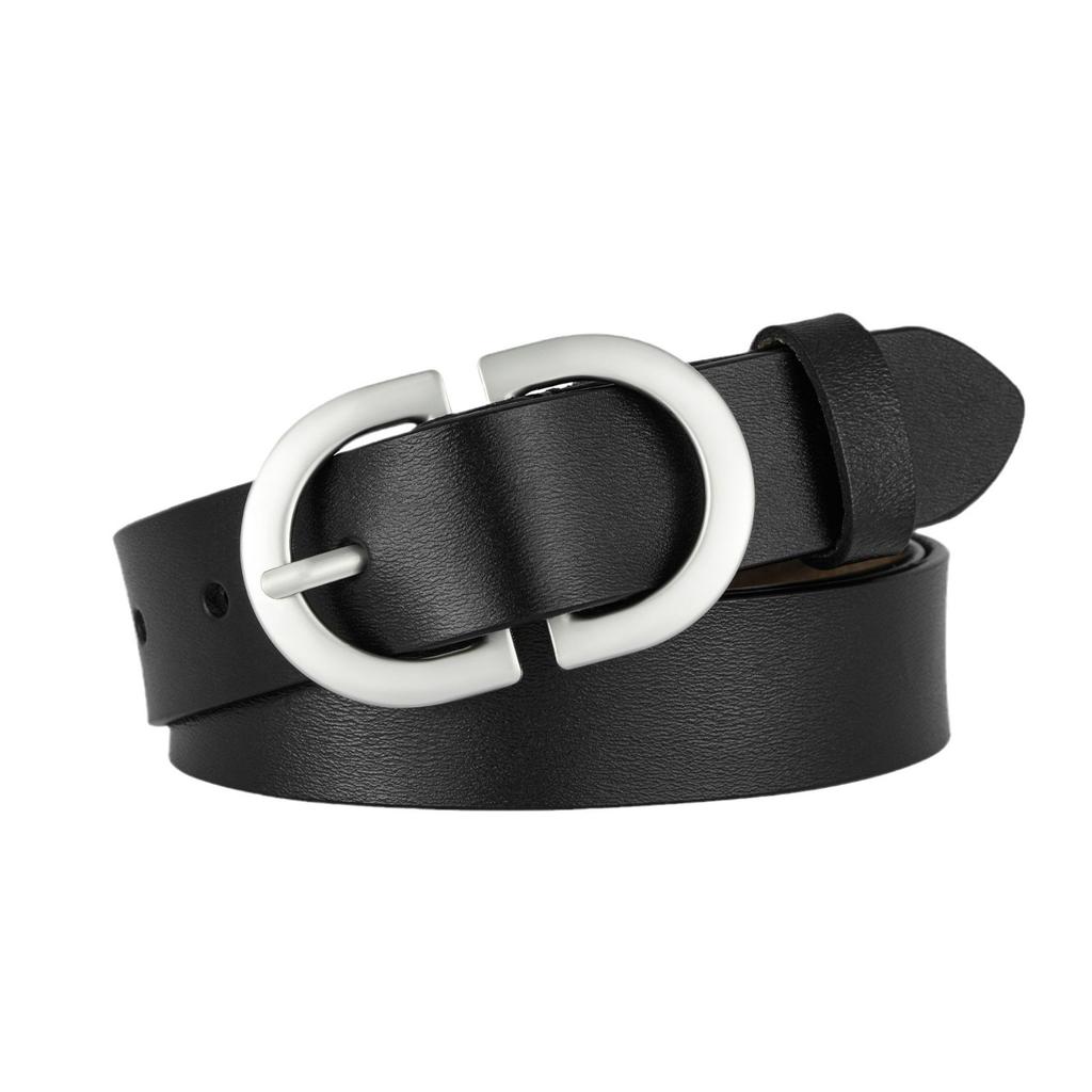 Genuine Leather Belt, Retro Cowhide Waist Belt, Pin Buckle, Simple and Versatile Casual Belt, Letter Fashionable and Versatile Jeans