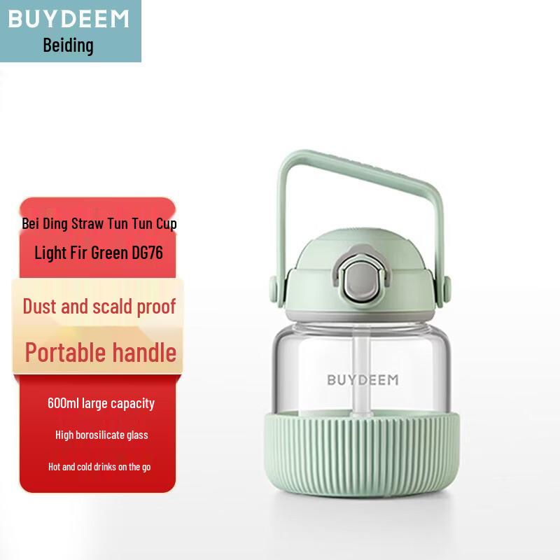 Beiding 600ML Glass Tumbler with Straw