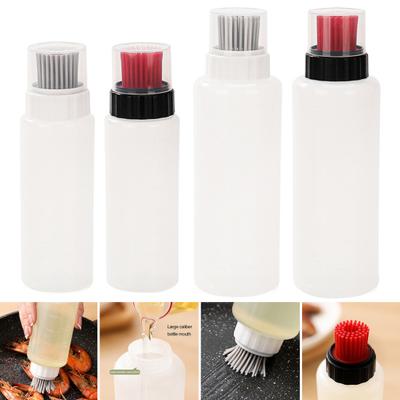 Transparente Ölflasche mit Skala, flexibles Borsten-Design, lebensmittelecht, BPA-frei, Ölbehälter, Grill- und Bratwerkzeug