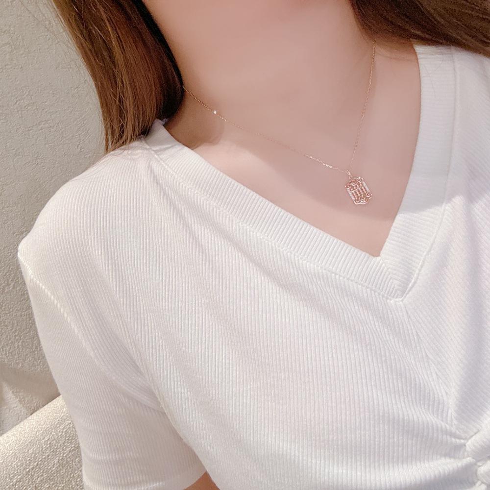 

Ожерелье с полыми счетами для женщин в стиле ретро, этническая модная цепочка на ключицу для богатства и роскоши, универсальное ожерелье