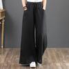 Frühling und Sommer Lose Übergroße Hosen mit weitem Bein Frauen Hohe Taille Casual Hosen Frauen Plus Größe Gerade Vintage Büro Dame Hosen 24067