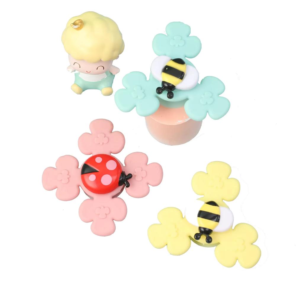 Montessori Baby Bath Toys for Boy Girl Children Bathing Sucker Spinner Suction Cup Toy for Kids Antistress Funny Rattles Teether