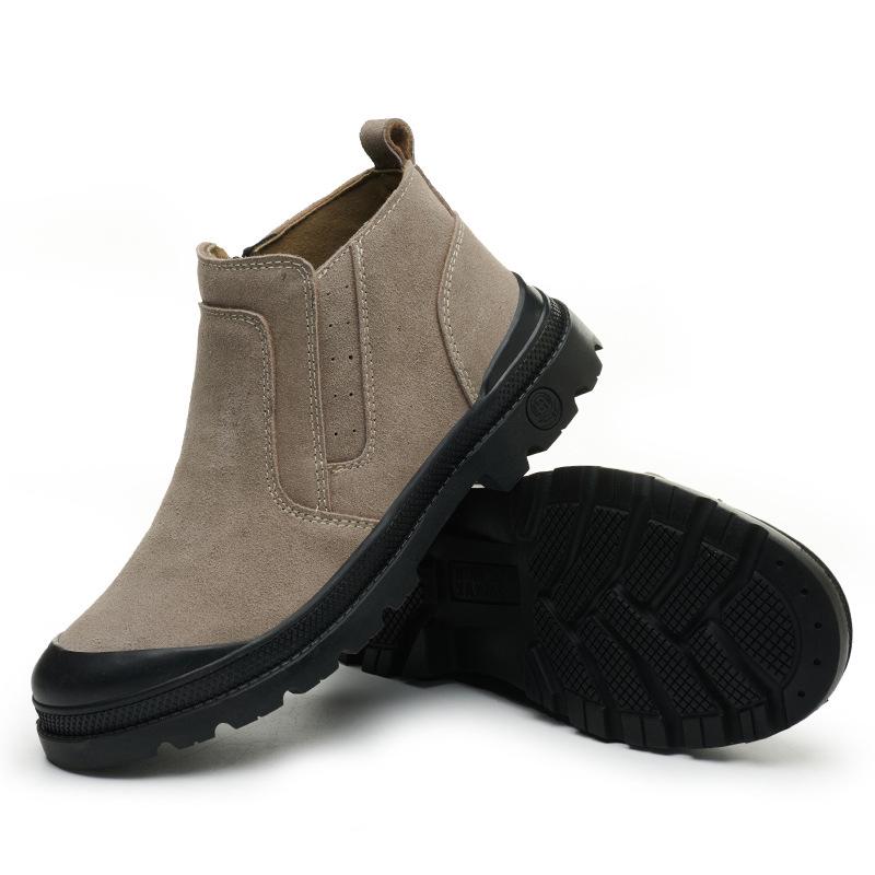 Четыре сезона Стальной подносок Огнеупорные Сварочные Рабочие Ботинки - Удобная, Термо- и Износостойкая Защитная Обувь Khaki;46