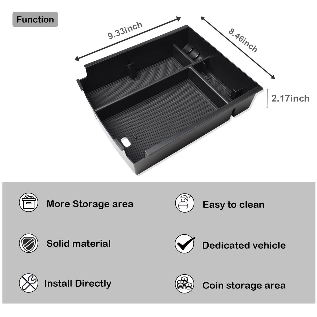 For 2025 2025 GMC Acadia & Chevy Traverse Center Console Organizer Tray Armrest Box Secondary Storage Coin Interior Accessories