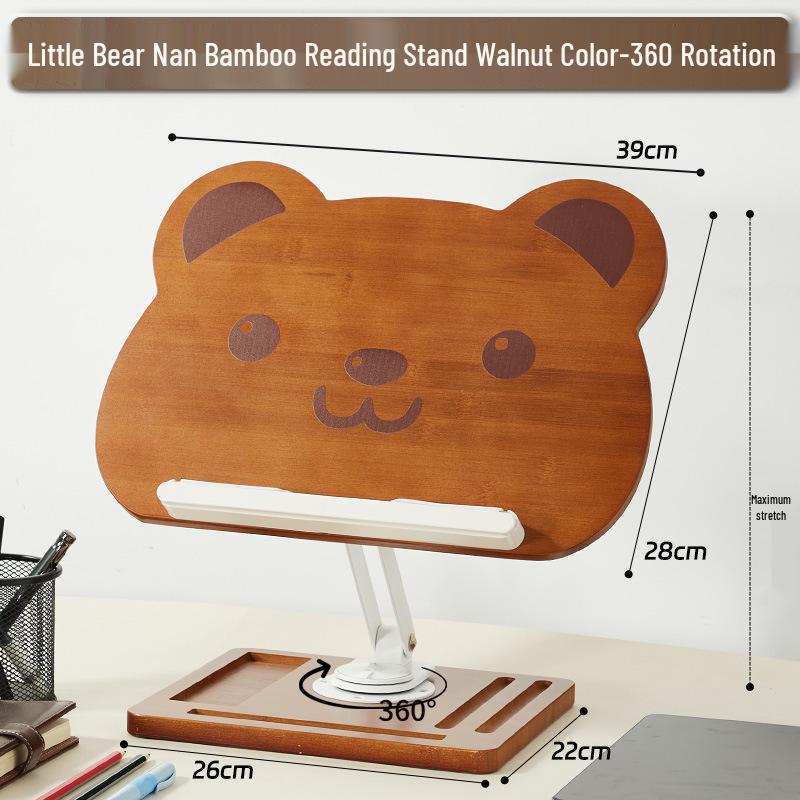 Adjustable Solid Wood Children's Reading Stand: Multifunctional Desktop Book Holder for Elementary Students
