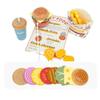 Children's Wooden Play Kitchen Hamburger Set: Educational Toy for Boys and Girls