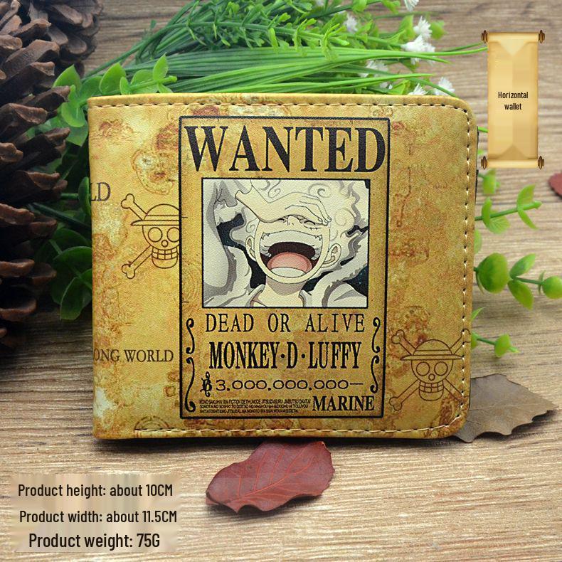 Portmonetka na monety i etui na karty zapinane na zamek błyskawiczny z motywem One Piece
