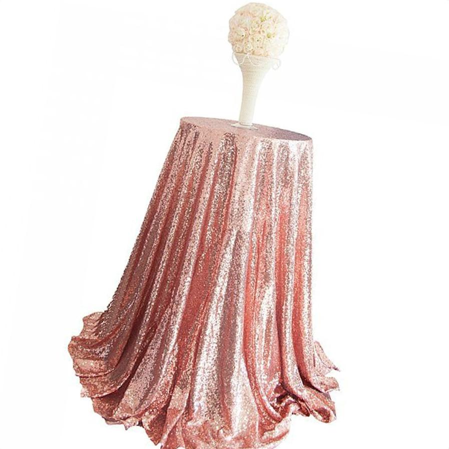 

Sequin Tablecloth Round Table Cloth Wedding Party Banquet Event Decor 2Sizes