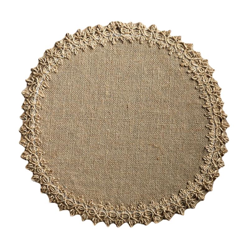 Braided Placemats Heat Resistant Jute Fringe Table Mats Hand Woven Non-Slip Place Mats Tea Cup Pad Indoor Dining Table Decor New