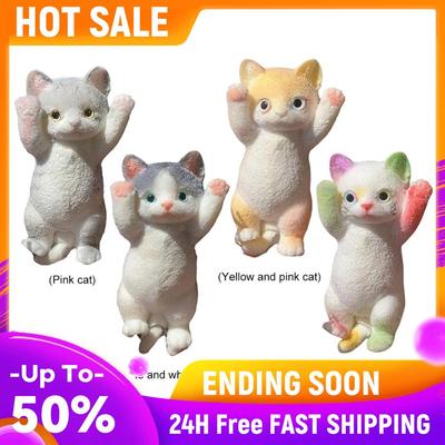 Cat Squeeze Toy Big Cat Pinch Toys Soft TPR Realistic Cat Toy Super Cute Stress Relieving Toy Doll for Kids Teens Adults