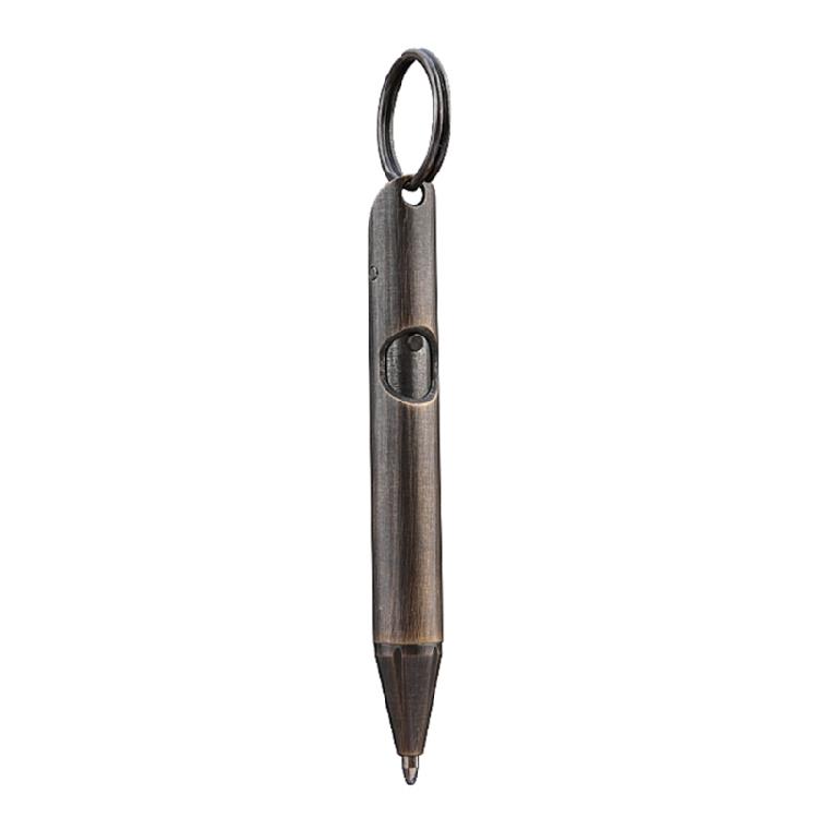 

Retractable Ballpoint Pen Writing Pen Keychain Pendant Travel Pen 1.0mm Pocket Pen Brass Pen Gift Pen чорний