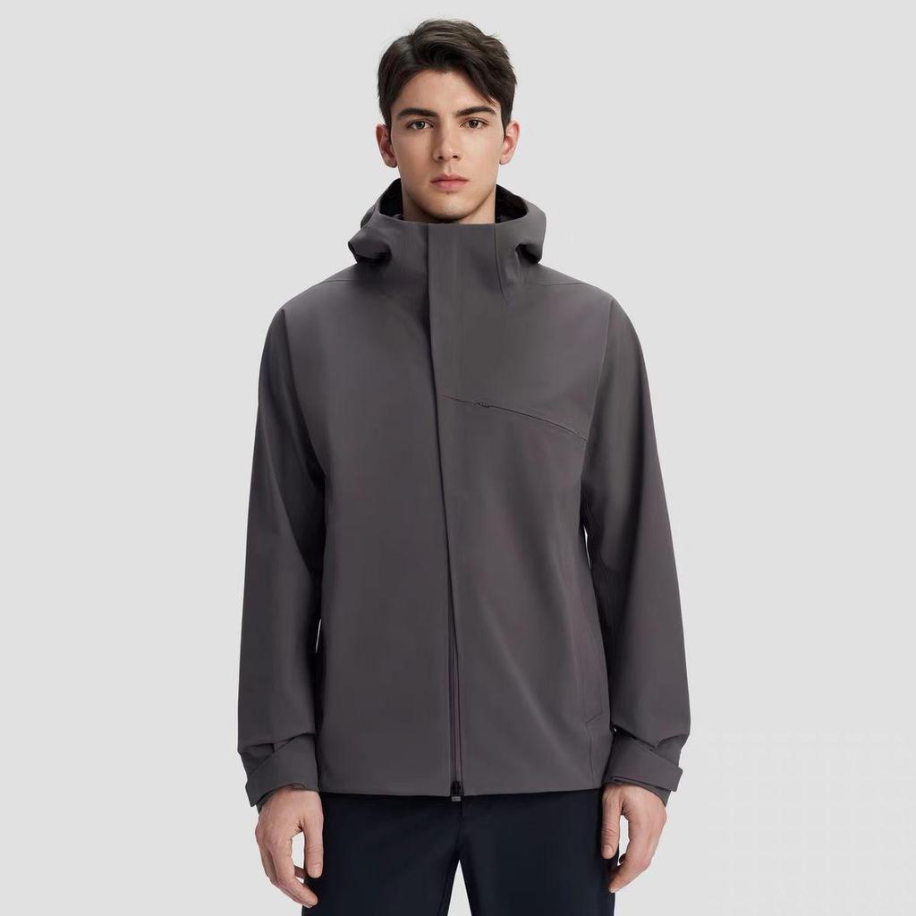 Men's Winter Outdoor Windproof Waterproof Lightweight Hooded Cotton Jacket with Double Zipper and Temperature-Locking Warmth.