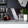 Deska Kuchenna Do Krojenia Szklana Antypoślizgowa Czarny Marmur 30x40 Cm