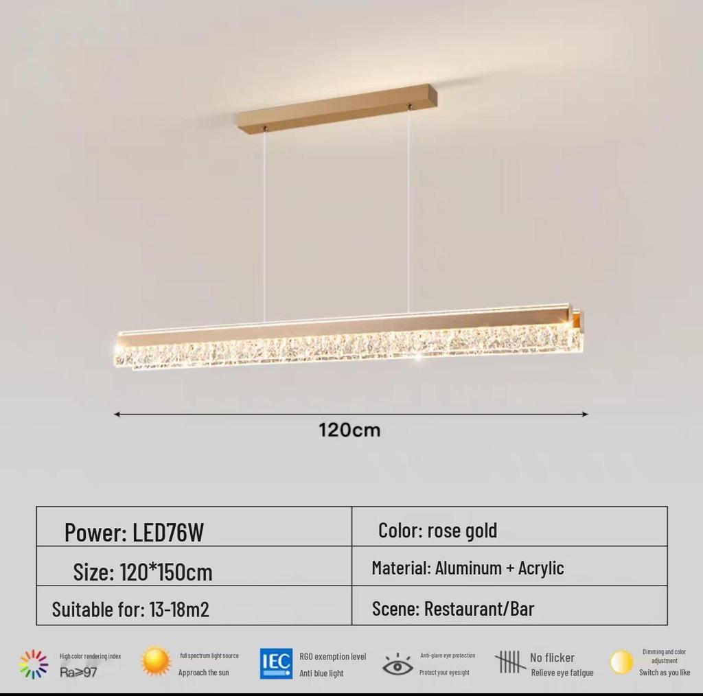 Italian Minimalist Chandelier for Living Room or Restaurant - Modern Luxury Lighting Fixture