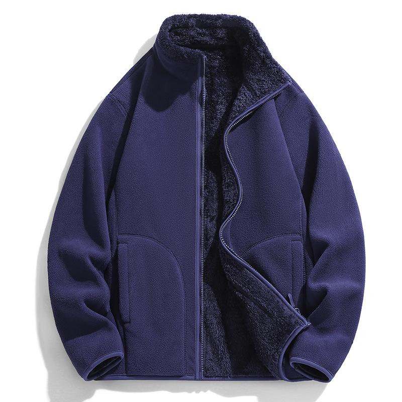 Ollie Double-Sided Polar Fleece Couple Jacket - Soft, Warm, Trendy Winter Coat