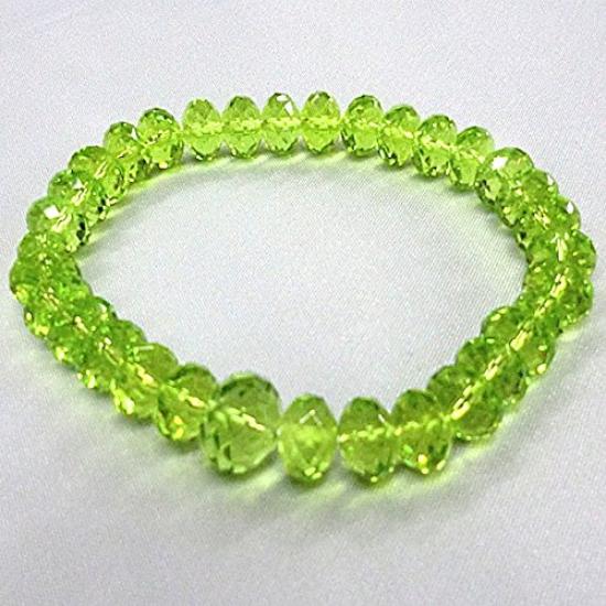 

Kyoto Kiyomizu Kira Brand Premium Traditional Japanese Color Series [Young Leaves] Sparkling Crystal Cut Original Kyoto Bracelet Accessorize with