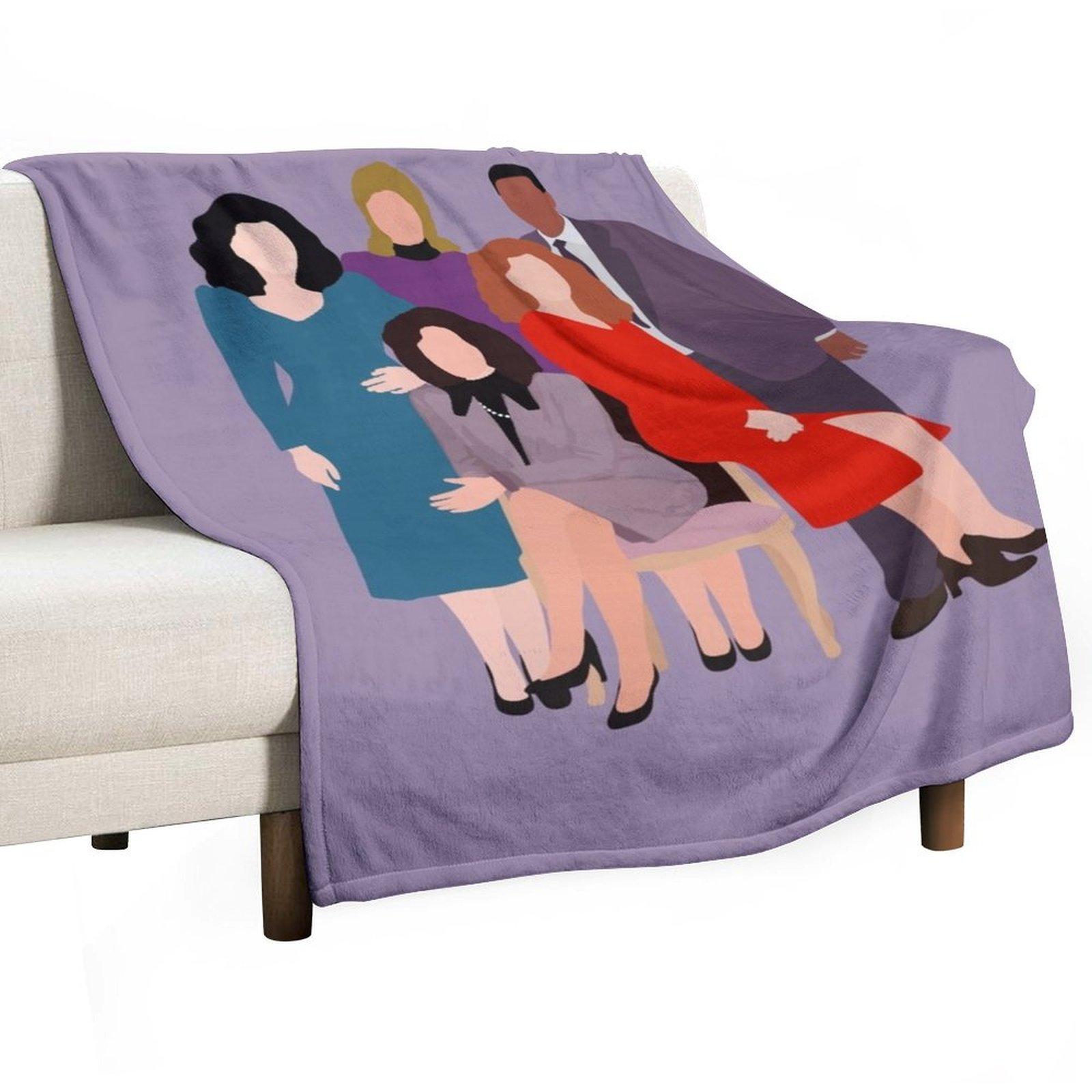 dw cast Throw Blanket Flannels Camping anime Large Blankets 30x40in