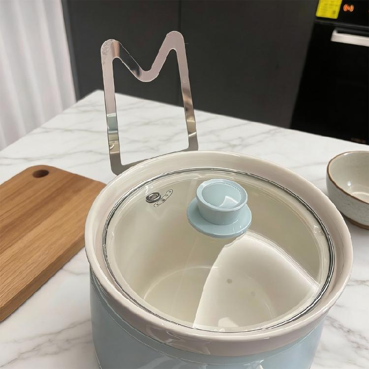 Slow Cooker Pot Lid Holder Stainless Steels Kitchen Utensils Pot Lid Organizers for Dinners, Gatherings Easy to Clean