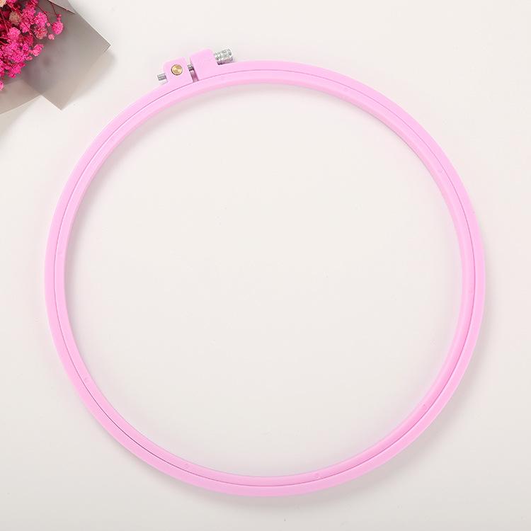 1pc Abs Plastic Embroidery Hoop Cross-stitch Embroidery Frame Candy Colored Embroidery DIY Woven Embroidery Accessories