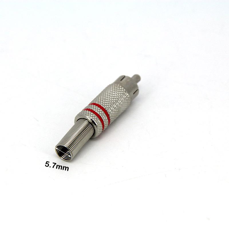 Musical RCA male Sound Silver Plated HIFI Audio Plug Connector Terminal High Quality Speaker Audio Male hole diameter 5.7mm