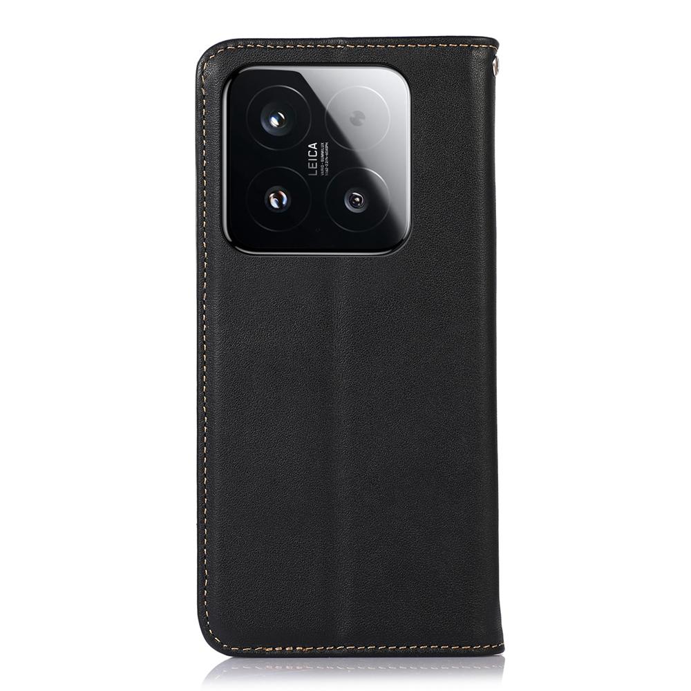KHAZNEH For Xiaomi 15T Case Wallet Genuine Cow Leather Phone Cover Nappa Texture
