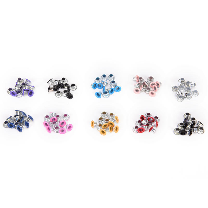 100Pcs 3Mm Scrapbook Eyelet Random Mixed Color Metal Eyelets For Diy Clothes