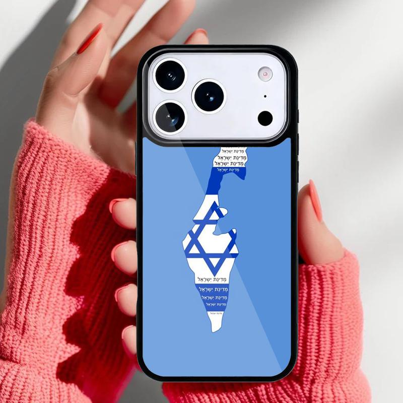 

I=srael Flag in Finger Phone Case for iPhone 17 16 15 14 13 Pro Max Back Cover for 12 11 Pro Coque iPhone 14 Pro Max