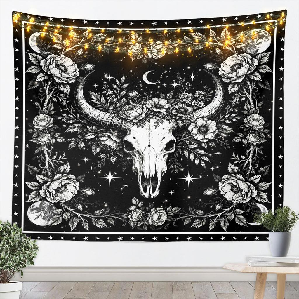 Bohemian Tapestry for Bedroom | Sun and Moon Wall Tapestry Aesthetic Antique Decor Cosmic Galaxy Tapestries, Universe Stars